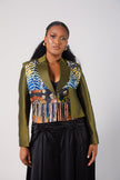 SERWAA PATCHWORKN CROPPED JACKET
